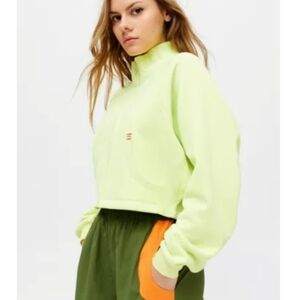 BDG Women's Lime Green Cropped Sweatshirt